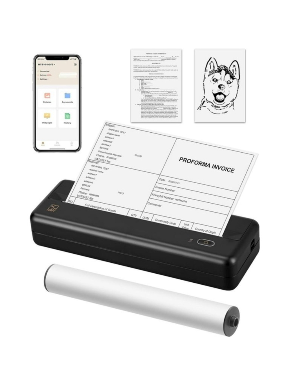 NIB iDPRT Mobile Thermal Printer MT890 Portable